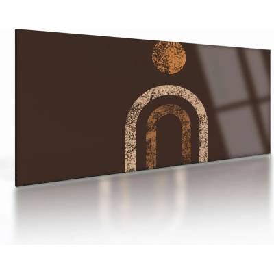 Sklenený obraz - Oranžové oblúky N⁰1, jednodielne 100x50 cm na skle