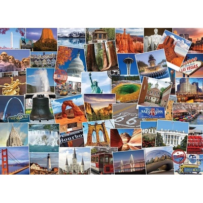 EuroGraphics Světoběžník USA 1000 dílků