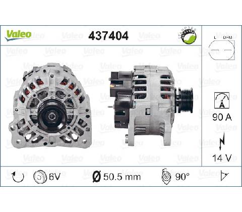 VALEO Alternátor 437404