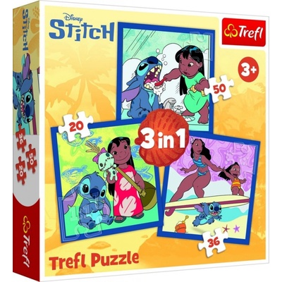 TREFL Čas se Stitchem 3v1 20,36,50 dílků