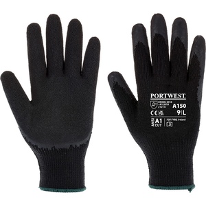 Portwest classic grip a150 / Латексови ръкавици - черни xl (a150k8rxl)