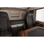  Комплект 1+1 тапицерия от еко кожа за daf xf 106 2015-2021 - черно