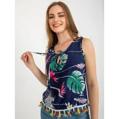 Blouse AT-BZ-2401C.19-navy blue modrá Baiyibaishun 2016103402014