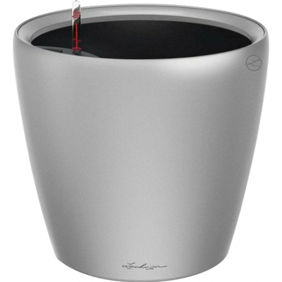Lechuza Kvetináč Classico Premium LS 35, strieborná metalická, 35 x 32 cm