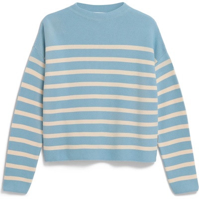 ARMEDANGELS Дамски пуловер ARMEDANGELS Women's Merinaa Stripes Knit Sweater Jumper - Blue Glow / Oatmilk - размер XS (117-3693-0111)