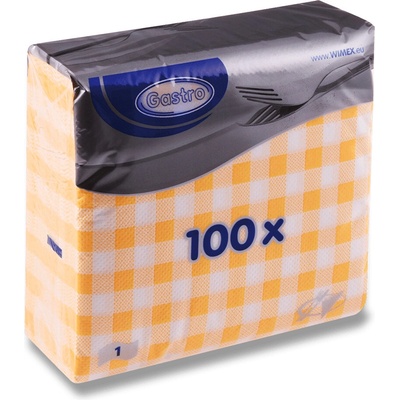 Wimex Gastro ubrousky žluté 1V 33x33 cm 100 ks