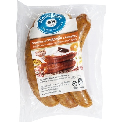 Moutevelis Kalamata klobásky s červeným vínem a pomerančem 360 g