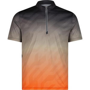CMP Мъжка фланелка с къс ръкав за колоездене Cmp 1/4-Zip T-Shirt Freebike Cycling jersey - Antracite / Corda / Orange - размер 46 (EU) (056-3986-0111)