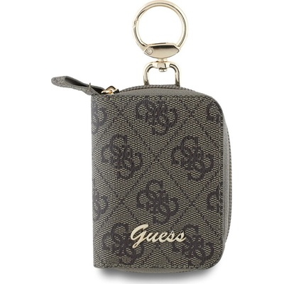 Klíčenka Guess PU 4G Script Logo hnědá