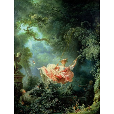 Plagát, Obraz - The Happy Accidents of the Swing, Jean-Honoré Fragonard, 30 × 40 cm