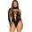Leg Avenue Seamless Thong Back Bodysuit Black