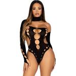Leg Avenue Seamless Thong Back Bodysuit Black
