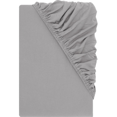 LIVARNO Žerzejové napínací prostěradlo šedé 90-100x200 – Zboží Dáma
