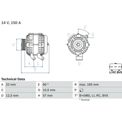 generátor BOSCH 0 986 082 400