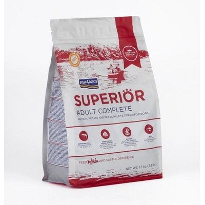 Fish4Dogs Adult Small Superior losos so zemiakmi 1,5 kg