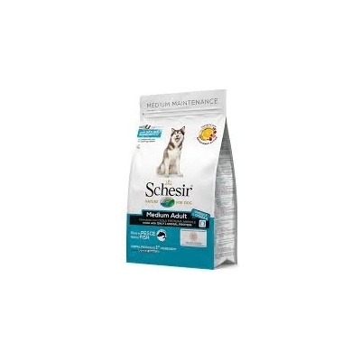 Schesir Medium Adult - Пълноценна суха храна за израснали кучета от средни породи с риба, 12 кг