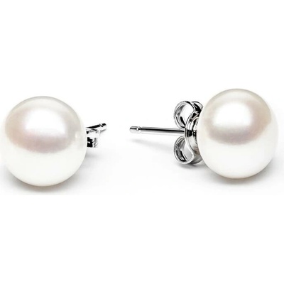 Gaura Pearls náušnice s bílou říční perlou Orlanda EFB10-N/W Bílá