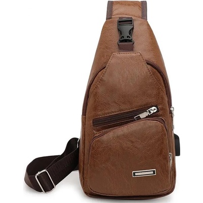 HARAHU Чантичка за кръст с usb зареждане hu-25620 - Кафява kp25620 (hu-25620)