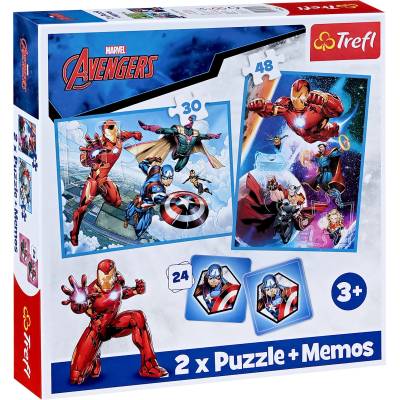Trefl Пъзел Trefl 2 в 1 - Отмъстителите (93420)