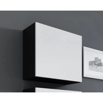 Cama meble Шкаф Cama Квадрат VIGO 50/50/30 черен/бял гланц (WIK VIGO cz/b)