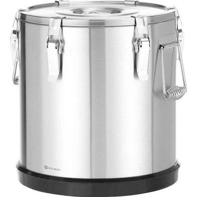 Nerezová termoska Kitchen Line pro přepravu potravin, HENDI, Kitchen Line, 22L, Stříbrná, o330x(H)370mm