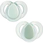 Tommee Tippee Ортодонтични залъгалки Tommee Tippee - Night Time със светеща в тъмното дръжка, в Бяло и Зелено с кутия за стерилизиране, 6-18 m, 2 броя (TT.0276)