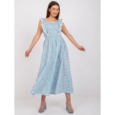 Kvetované midi šaty EM-SK-229.59P blue