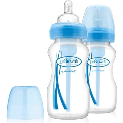 Dr. Brown´s láhev širokohrdlá Options 2xmodrá 270ml