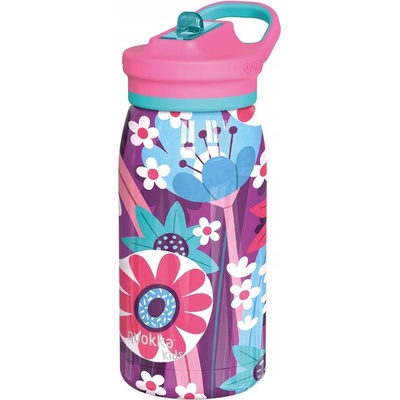 Quokka Termoska 450 ml kytky růžová