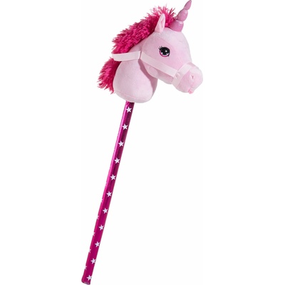 Heunec Детска играчка Heunec - Еднорог на пръчка, розов, 85 cm (741874)