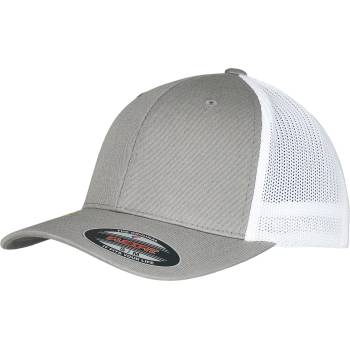 Urban Classics Шапка с козирка в сиво и бяло Flexfit Trucker Recycled Mesh UB-6511RM-01219 - Сив, размер L/XL