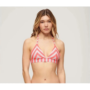 Superdry Triangle bikini top - Pink (Pink Stripe)