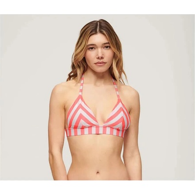Superdry Triangle bikini top - Pink (Pink Stripe)