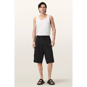AllSaints къс панталон мъжки с лен ECHO (M040TE)