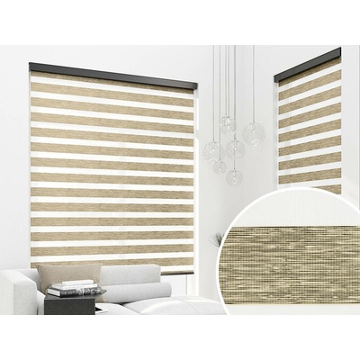 Zebra-shop Den a noc Maxi Premium Krém - Černá melír BH 69 200 x 90 stříbrná vlevo