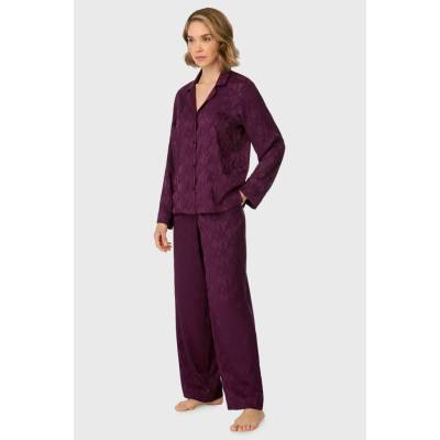 DKNY Dámske pyžamo After Dark Dressing s dlhými nohavicami baklažánová