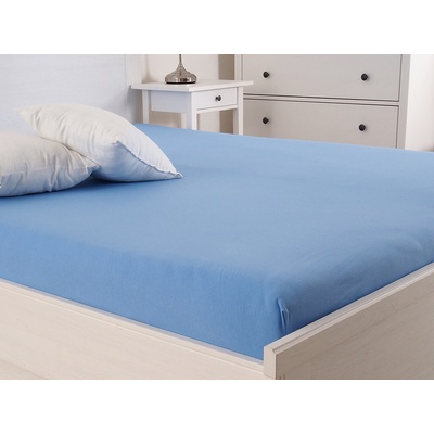 B.E.S. Petrovice jersey prostěradlo s elastanem Lycra Nebeské modré 140x220