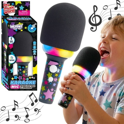 Woopie bezdrátový karaoke mikrofon s reproduktorem černý bluetooth