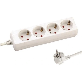 EUROLAMP Eurolamp Разклонител с 4 гнезда, 3 метра - бял