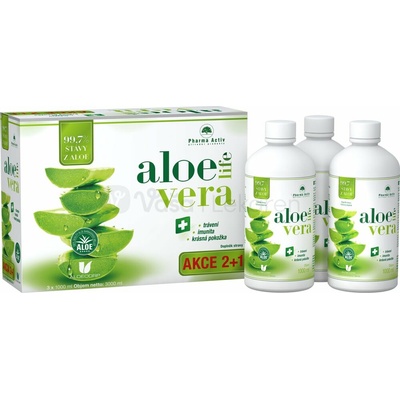 PHARMA ACTIV AloeVeraLife 3 x 1000 ml + Aloe Vera Cubes 10 g