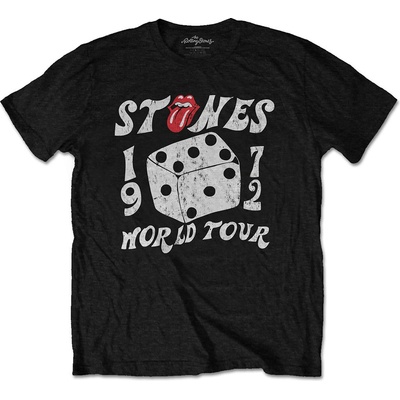 The Rolling Stones tričko Dice Tour '72 čierne