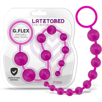 Image 1 of LATETOBED G. Flex Bendable Thai Anal Beads Pink