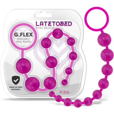 LATETOBED G. Flex Bendable Thai Anal Beads Pink
