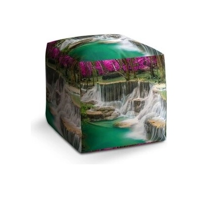 Sablio Taburet Cube Vodopády: 40x40x40 cm