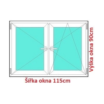 Soft Dvojkrídlové plastové okno 115x90 cm, O+OS