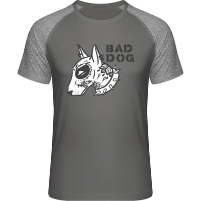 Mymate predĺžené tričko MY111 Diazjn Bad-Dog grey solid heather grey