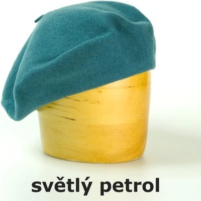 Dámský vlněný baret světlý petrol