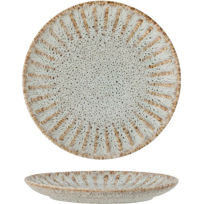 Bloomingville Mělký talíř FLEUR 21cm přírodní