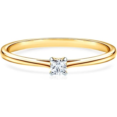 SAVICKI Годежен пръстен Solitaire: два цвята злато. диамант