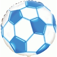 Fóliový balónek mini Fotbal modrý 22 cm